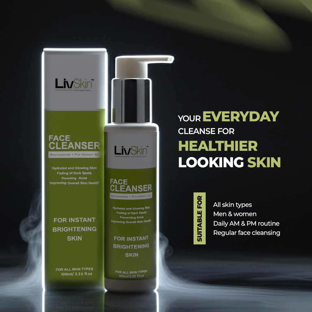 LivSkin Face Cleanser with Niacinamide & Pro Vitamin B5 (100 ML)