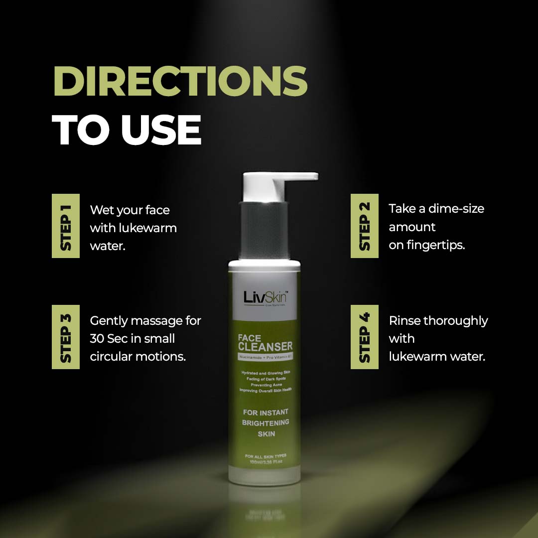 LivSkin Face Cleanser with Niacinamide & Pro Vitamin B5 (100 ML)